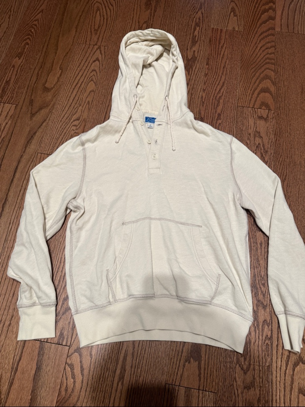 Casual Cream Pullover Hoodie - Unbranded